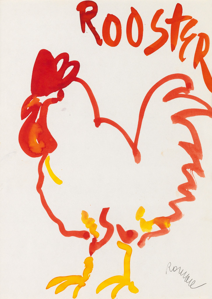 ROMARE BEARDEN (1911 - 1988) Rooster.